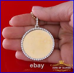 1.50 Picture Round Yellow Pendant Round Sterling Silver 3.42ct Cubic Zirconia