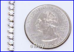 18 925 Sterling Silver Round Cubic Zirconia CZ Riviera Tennis Necklace