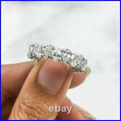 2.15Ct Pear Cut Cubic Zirconia Eternity Wedding Band Ring 925 Sterling Silver