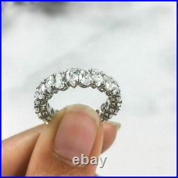 2.15Ct Pear Cut Cubic Zirconia Eternity Wedding Band Ring 925 Sterling Silver