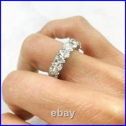 2.15Ct Pear Cut Cubic Zirconia Eternity Wedding Band Ring 925 Sterling Silver