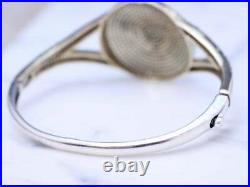 2.18ct Round Cubic Zirconia Wo Mens Designer Cuff Bracelet 925 Sterling Silver