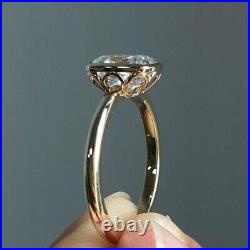 2.5 Ct Cushion Cubic Zirconia 925 Sterling Silver Solitaire Ring Engagement Ring