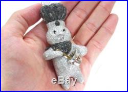 3.75 Long Dough Boy Customized 925 Sterling Silver Cubic Zirconia Pendent