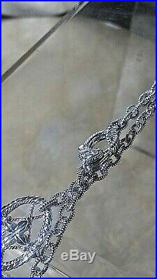 34' In Sterling Silver Cubic Zirconia Link Necklace By Judith Ripka