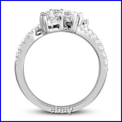 5.62 CT Multi-fancy cut Cubic zirconia Engagement 925 Sterling Silver Ring