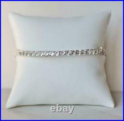 8ct Round Cut Cubic Zirconia Womens Tennis Bracelet 14k White Gold Plated Silver