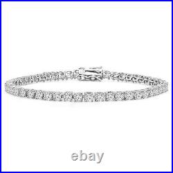 9.18 CT Round White Cubic Zirconia Bracelet White 925 Silver