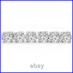 9.18 CT Round White Cubic Zirconia Bracelet White 925 Silver