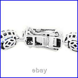 925 Silver Bracelet Platinum Over Kyanite Cubic Zirconia CZ Gift Size 8 Ct 26.1
