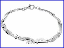 925 Silver Cubic Zirconia Personalised 5 Name Family / Friends Bracelet 7.5 inch
