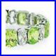 925 Silver Light Green & Clear CZ Chunky Tennis Bracelet