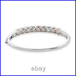 925 Silver Made with Finest Cubic Zirconia Bangle Cuff Bracelet Ct 13.8