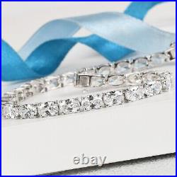 925 Silver Made with Finest Cubic Zirconia Tennis Bracelets Size 7.25 Ct 29.8