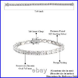 925 Silver Made with Finest Cubic Zirconia Tennis Bracelets Size 7.25 Ct 29.8