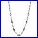 925 Silver Necklace Platinum Over Blue Cubic Zirconia CZ Gifts Size 18 Ct 7.8