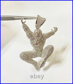 925 Silver Spider-Man Pendant with Cubic Zirconia HEAVY