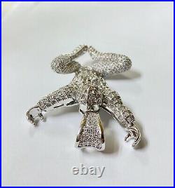 925 Silver Spider-Man Pendant with Cubic Zirconia HEAVY