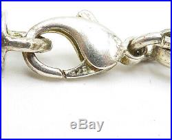 925 Silver Vintage Cubic Zirconia Greek Key Patterned Chain Necklace N2393