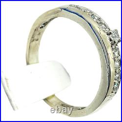 925 Solid Sterling Silver Cubic Zirconia CZ Band Ring Size 9