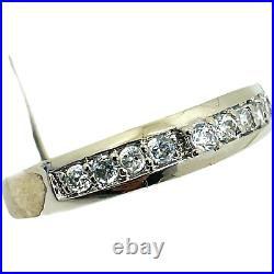 925 Solid Sterling Silver Cubic Zirconia CZ Band Ring Size 9