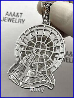 925 Solid Sterling Silver Cubic Zirconia JESUS Pendant