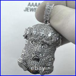 925 Solid Sterling silver Cubic Zirconia Jesus Pendant