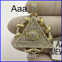 925 Solid Sterling silver Cubic Zirconia Pyramid Eye Pendants