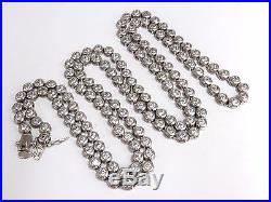 925 Sterling Silver 20ct. Cubic Zirconia necklace 33 inch