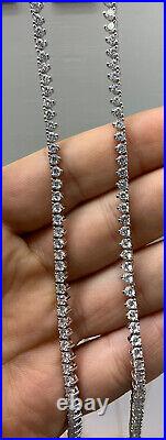 925 Sterling Silver 3mm ICY Cubic Zirconia Tennis Chain Necklace- Unisex 16-24
