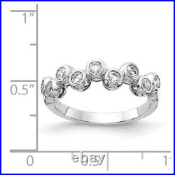 925 Sterling Silver 9 Stone Cubic Zirconia Cz Ring Fine Jewelry Women Gifts Her