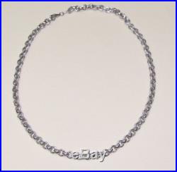 925 Sterling Silver BELCHER Chain Gents FULL Cubic Zirconia Stones