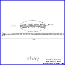 925 Sterling Silver Bracelet Jewelry Made with Finest Cubic Zirconia Ct 24.4