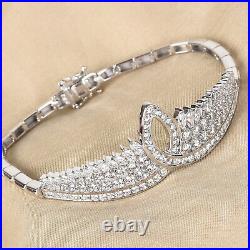 925 Sterling Silver Bracelet Made with Finest Cubic Zirconia Size 7.25 Ct 10.3