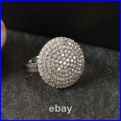 925 Sterling Silver Cluster Ring Made with Finest Cubic Zirconia Gift Ct 1.6