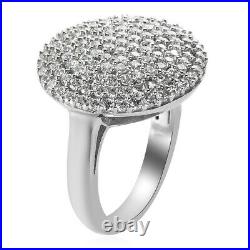 925 Sterling Silver Cluster Ring Made with Finest Cubic Zirconia Gift Ct 1.6