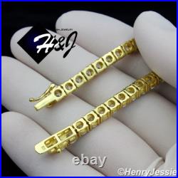925 Sterling Silver Cubic Zirconia 30x4mm Gold Plated 1 Row Tennis Necklaceg10