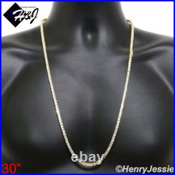 925 Sterling Silver Cubic Zirconia 30x4mm Gold Plated 1 Row Tennis Necklaceg10