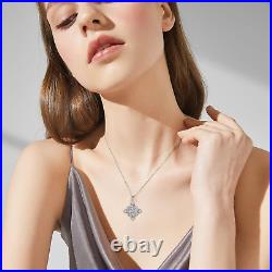 925 Sterling Silver Cubic Zirconia Birth Month Necklace for Women Birthday Gift