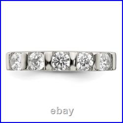 925 Sterling Silver Cubic Zirconia CZ 5 Stone Ring