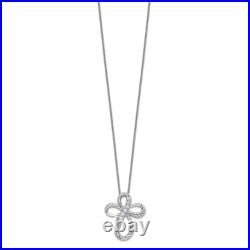 925 Sterling Silver Cubic Zirconia CZ Endless Hope 18 inch Cross Chain Necklace