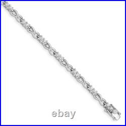 925 Sterling Silver Cubic Zirconia CZ Infinity Bracelet