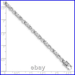 925 Sterling Silver Cubic Zirconia CZ Infinity Bracelet