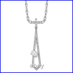 925 Sterling Silver Cubic Zirconia CZ Necklace Charm Pendant