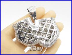 925 Sterling Silver Cubic Zirconia Comedy & Tragedy Drop Pendant P1027