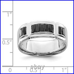 925 Sterling Silver Cubic Zirconia Engagement Ring for Mens Gift 6.57g Size-11