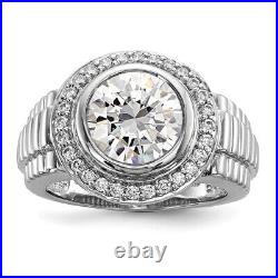 925 Sterling Silver Cubic Zirconia Engagement Ring for Womens 10.85g Size-10
