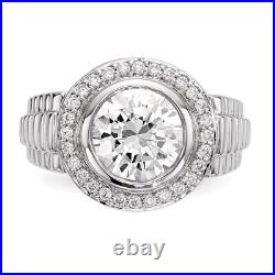 925 Sterling Silver Cubic Zirconia Engagement Ring for Womens 10.85g Size-10