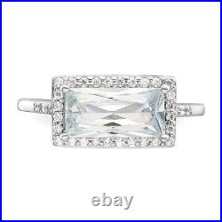925 Sterling Silver Cubic Zirconia Engagement Ring for Womens 2.09g Size-8