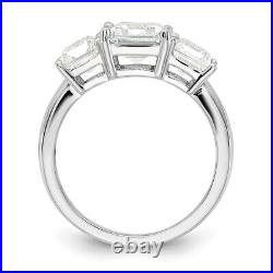 925 Sterling Silver Cubic Zirconia Engagement Ring for Womens 2.53g Size-7